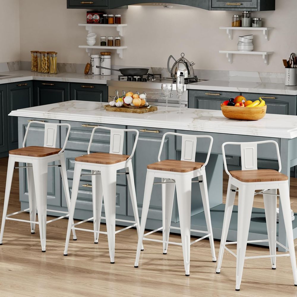مجموعة من 4 كراسي بار معدنية ص - مراجعة Home Bar Set وسعره