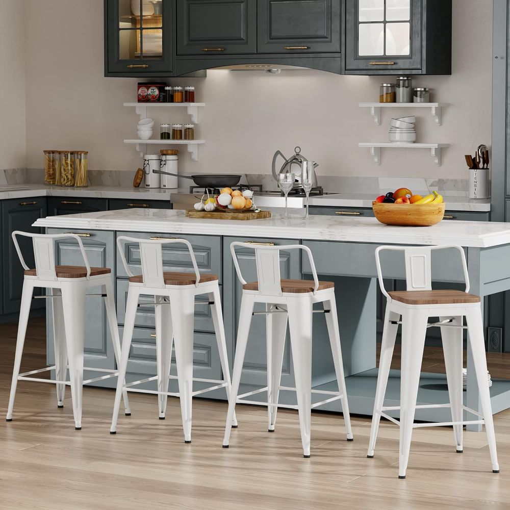 مجموعة من 4 كراسي بار معدنية ص - مراجعة Home Bar Set وسعره
