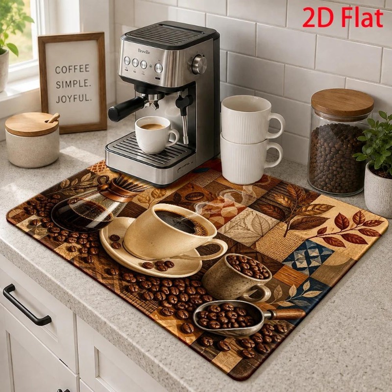 حصيرة بار القهوة، تصميم عيد ال - مراجعة Bar Mat Rubber وسعره