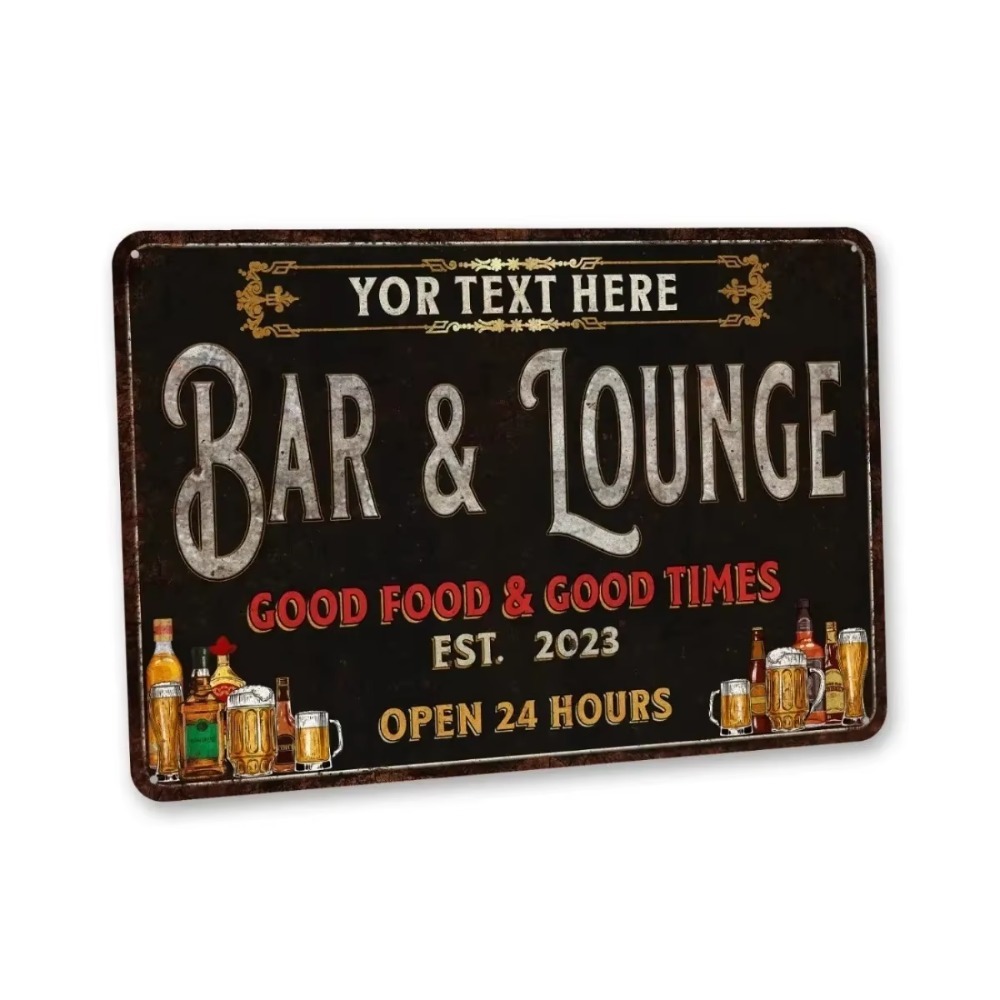 لوحة حائط معدنية مخصصة بنص شخص - مراجعة Home Bar Lounge وسعره